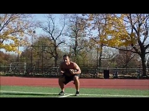 Outdoor Bulgarian Bag workout (Tyler Thomas)