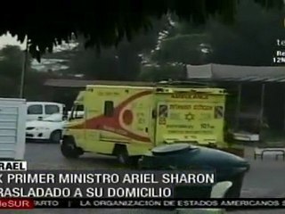 Trasladan a su domicilio a ex primer ministro de Israel Ariel Sharon