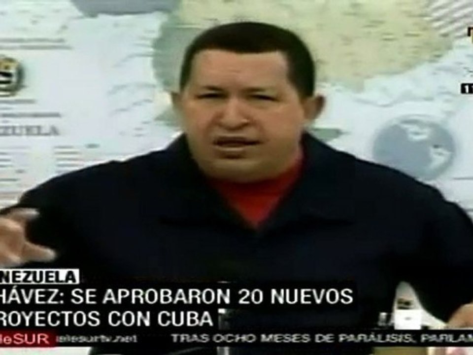 Presidente Chávez anuncia desarrollo de 20 nuevos proyectos con Cuba