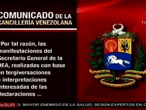 Venezuela considera inaceptables las declaraciones de Insulza