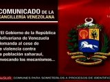 Venezuela rechaza violencia de Marruecos contra pueblo sahar