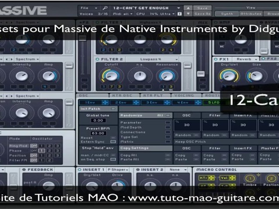 MASSIVE NATIVE INSTRUMENTS : 20 PRESETS