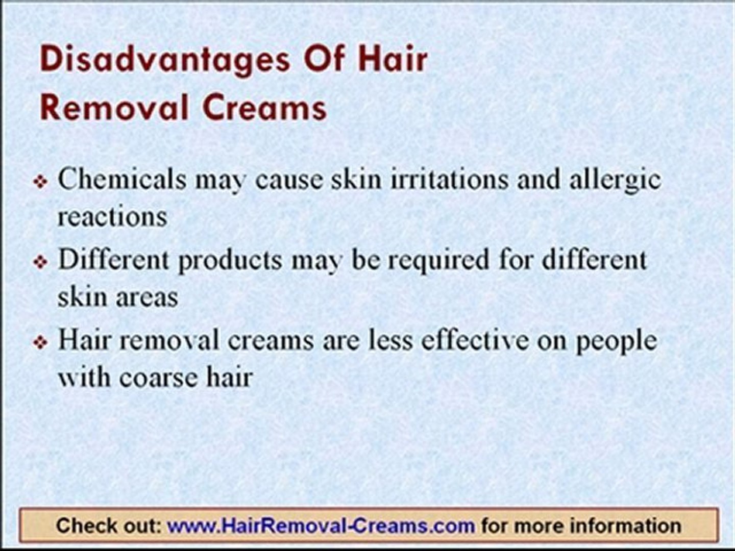 Advantages & Disadvantages of Hair Removal Creams - video Dailymotion