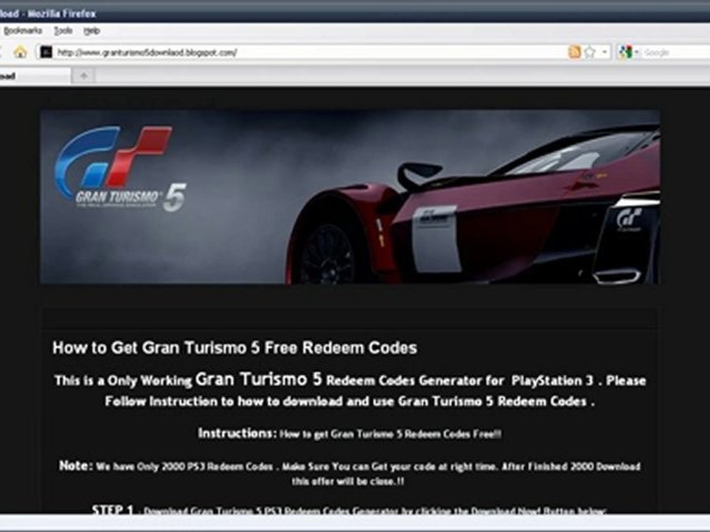 How To Download Gran Turismo 5 Free On PS3 (Redeem Code) - video Dailymotion