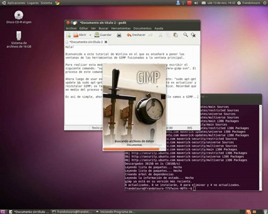 GIMP en Monoventana
