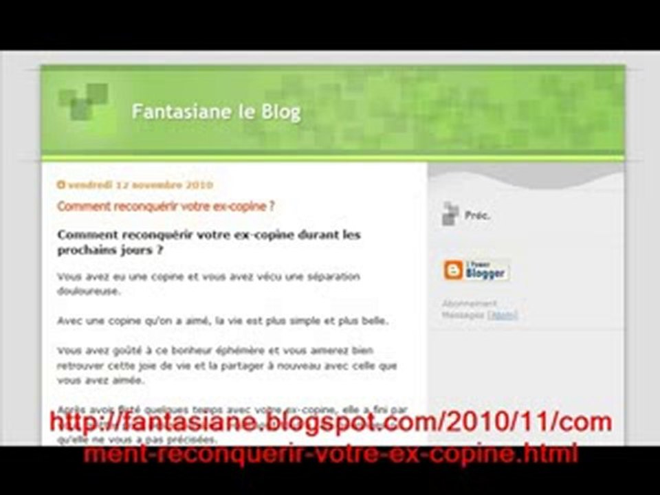 Comment reconquérir votre ex-copine ?