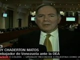 Chaderton en desacuerdo con resolución de OEA