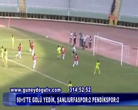 Şanlıurfaspor- Pendikspor 2-2 urfaspor.org
