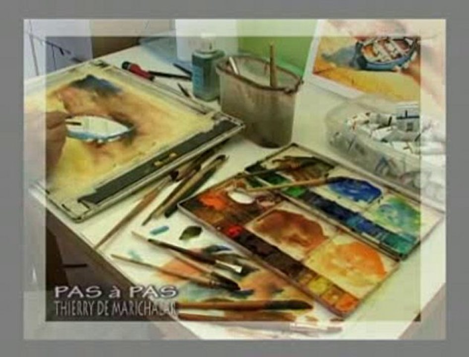 Aquarelle barque 2/3