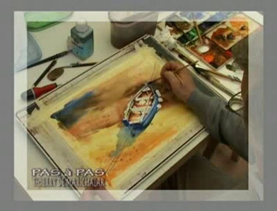 Aquarelle barque 3/3
