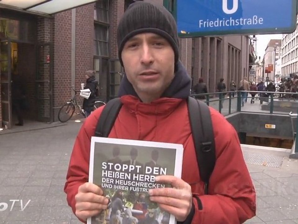 Verteilaktion: stoppt den heissen herbst