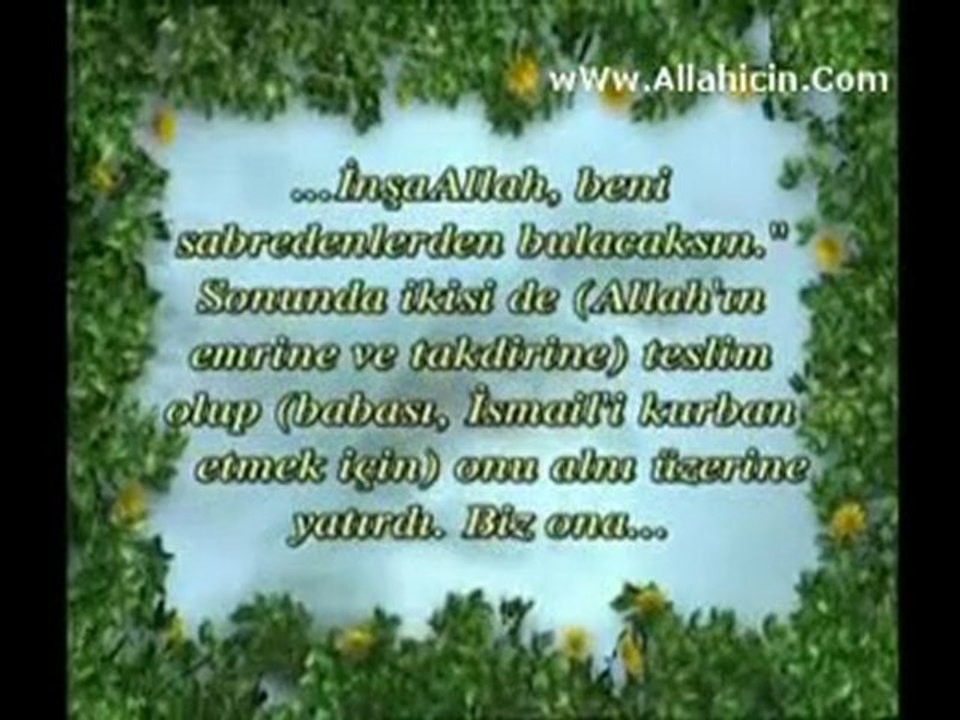 Hz. İbrahim ve oğlunun kurban imtihanı !
