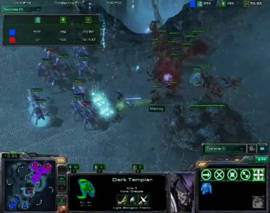 Match Starcraft II : KleeneX (P) vs Maning (Z) par Yogo