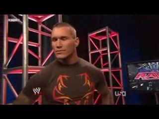 Randy Orton being interview backstage 11-8-10