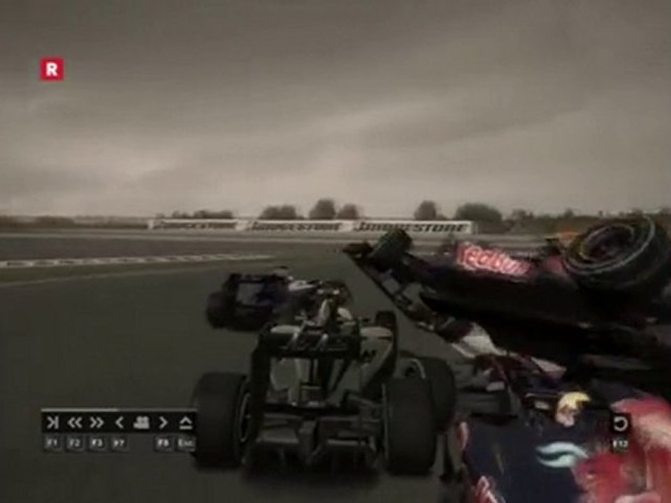 Crazy Flying F1 car CRASH, F1 2010, Redbull gives you wings!