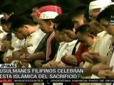 Musulmanes celebran en Filipinas fiesta islámica del sacrificio
