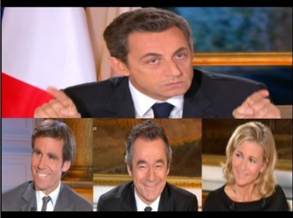 Sarkozy à la télé: c'est lui qui pose les questions!