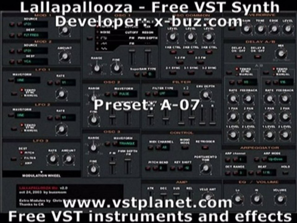 Lallapallooza lite - Free VST synth - video Dailymotion