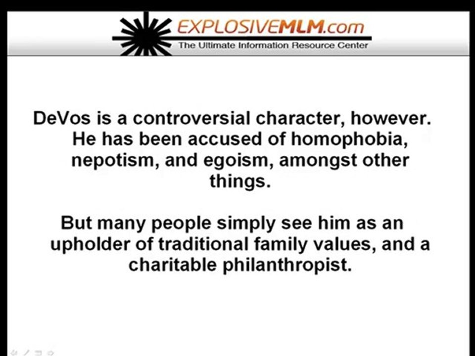 A Profile Of Rich DeVos, Founder Of Amway