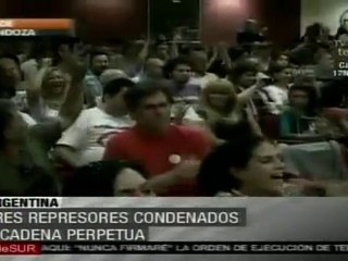 Tres represores argentinos fueron condenados a cadena perpet