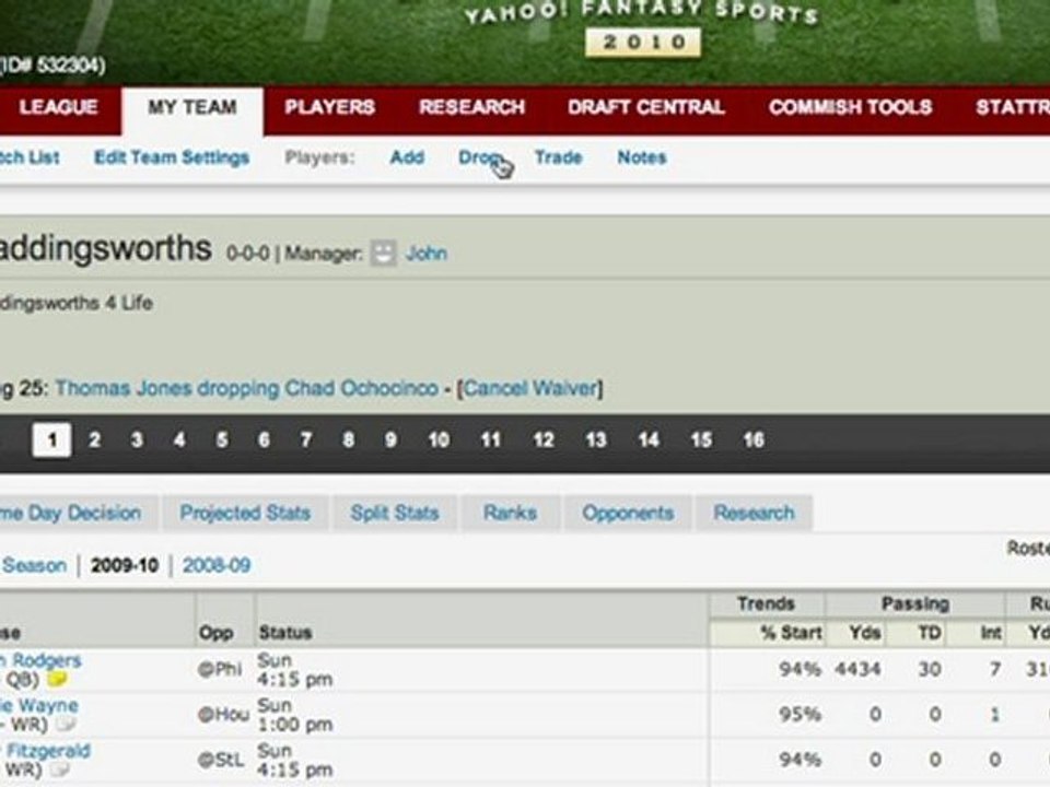 How to Add Players & Make Trades in Yahoo! Fantasy Football