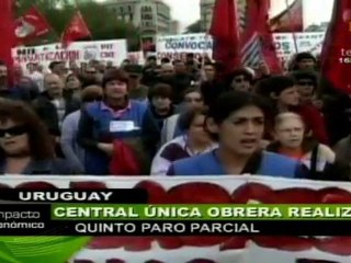 Central única de trabajadores se manifestará en "defensa de la democracia" uruguaya