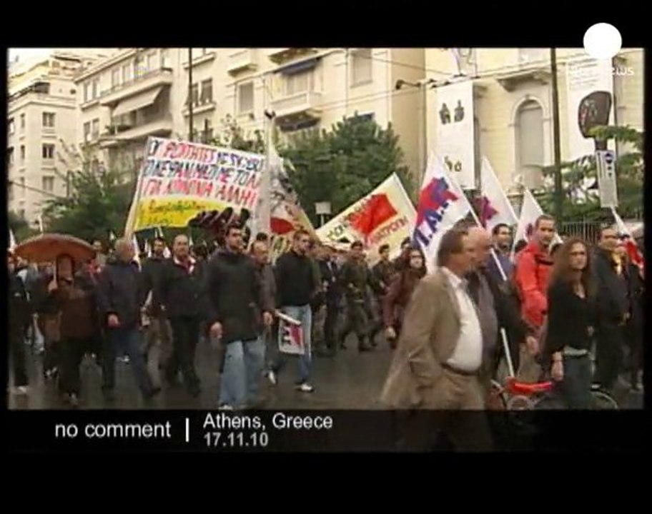 Thousands march in Athens for 1973 student... - no comment