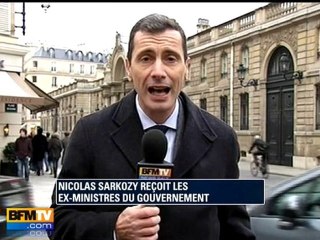 Sarkozy a reçu les anciens ministres à l’Elysée