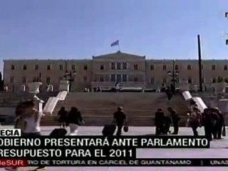 Gobierno de Atenas presenta a Parlamento presupuesto 2011
