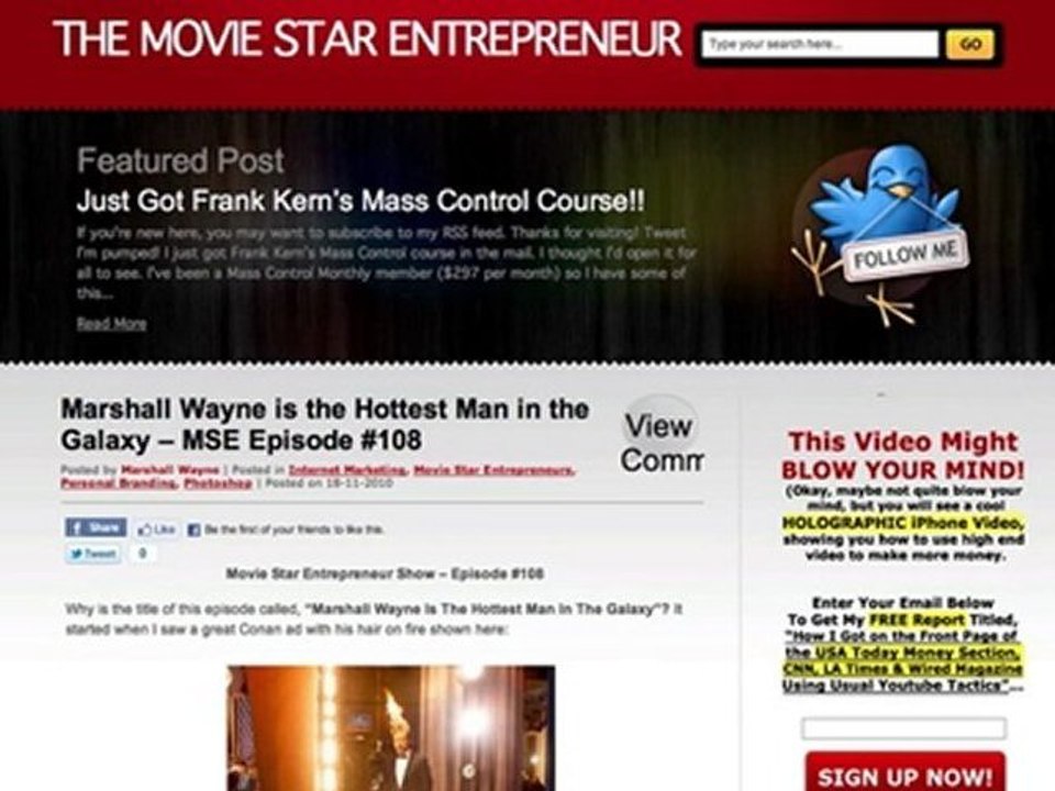 Marshall Wayne is the Hottest Man in the Galaxy
