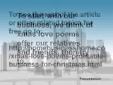 Xmas Love Poems  Profitable Business for Christmas