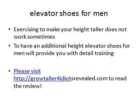 men grow taller with elevator for shoes