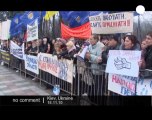 Hundreds demonstrate in Ukraine over tax... - no comment