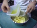 Recette - Huîtres tièdes sur pommes de terre rattes écrasées