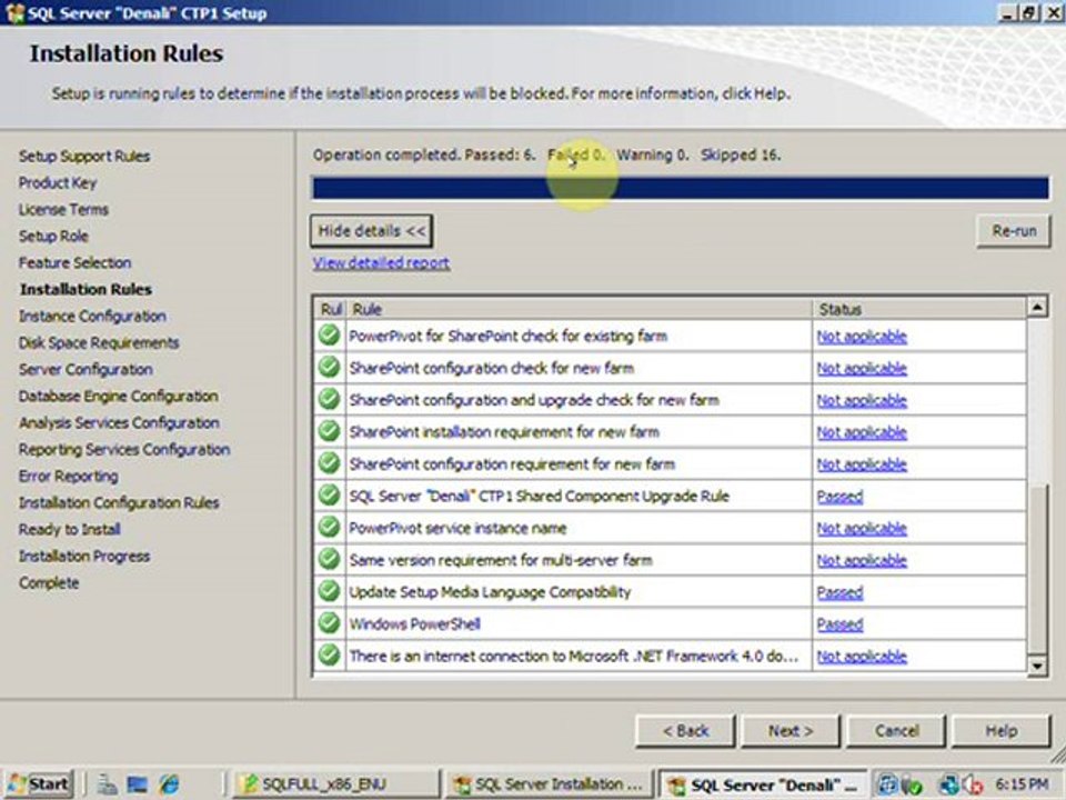 Video Guide to Install SQL Server Denali - Steps