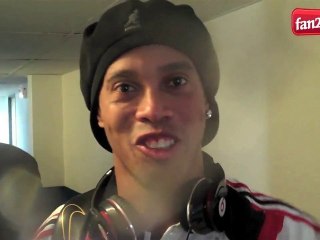 Ronaldinho Ibrahimovic après Auxerre - Milan