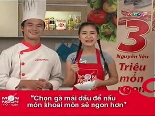 Canh gà nấu khoai môn