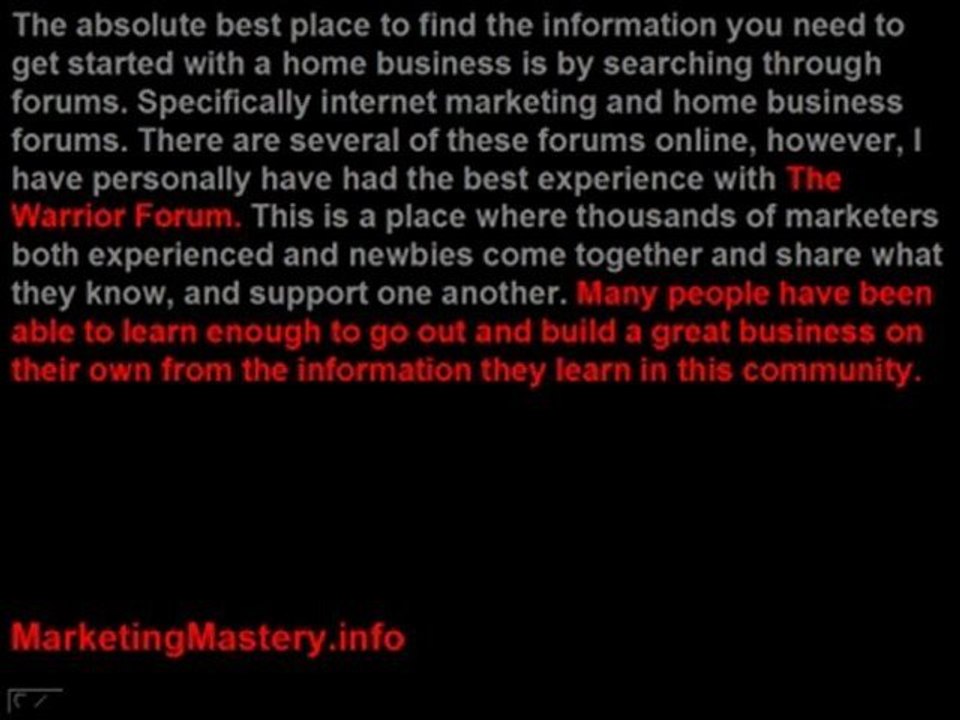Home Based Business Information How To Get Started