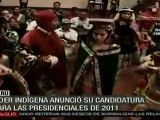 Líder indígena Pisango, es candidato a la Presidencia de Perú