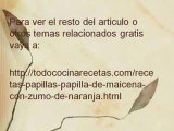 Recetas Papillas  Papilla de Maicena con Zumo de Naranja