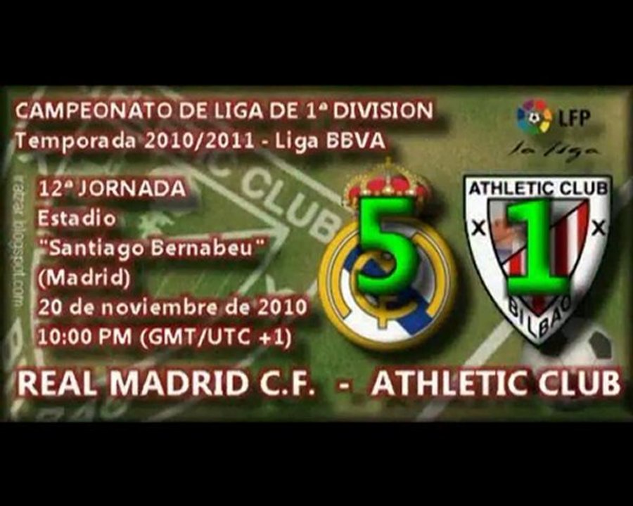 Jor.12: Real Madrid C.F. 5 - Athletic 1 (20/11/10)