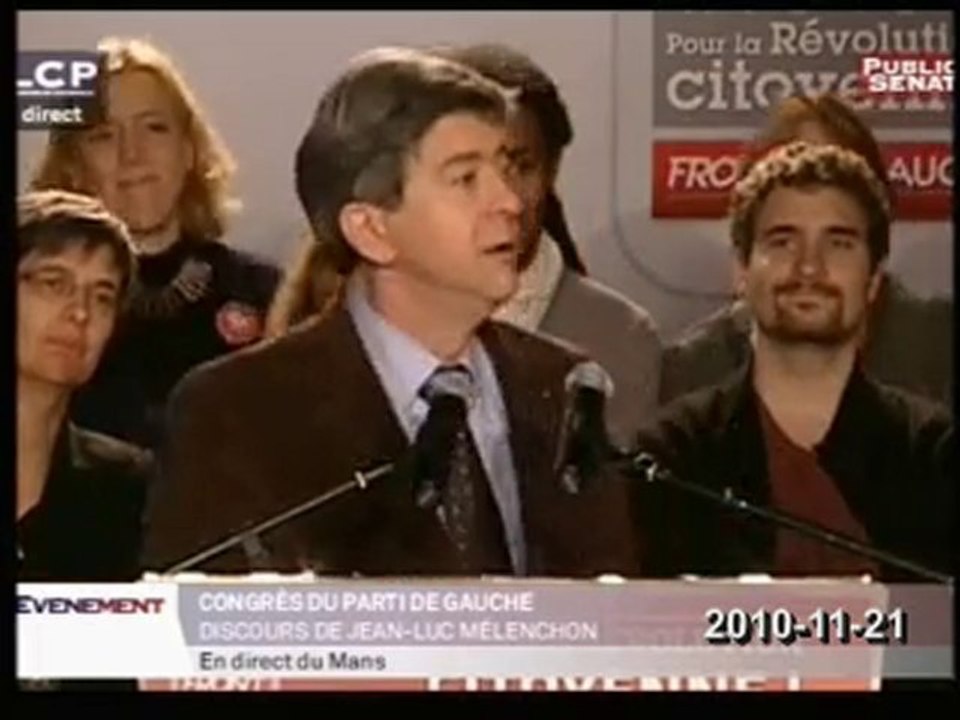 Jean-Luc Mélenchon au congrès du PG (extrait 1/2)