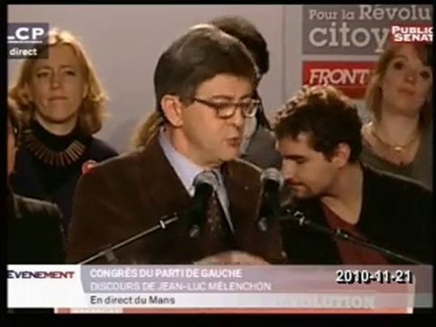 Jean-Luc Mélenchon au congrès du PG (extrait 2/2)