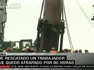 Rescatan en China a trabajador atrapado durante 80 horas