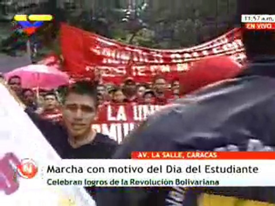 Marcha Día del Estudiante en Venezuela