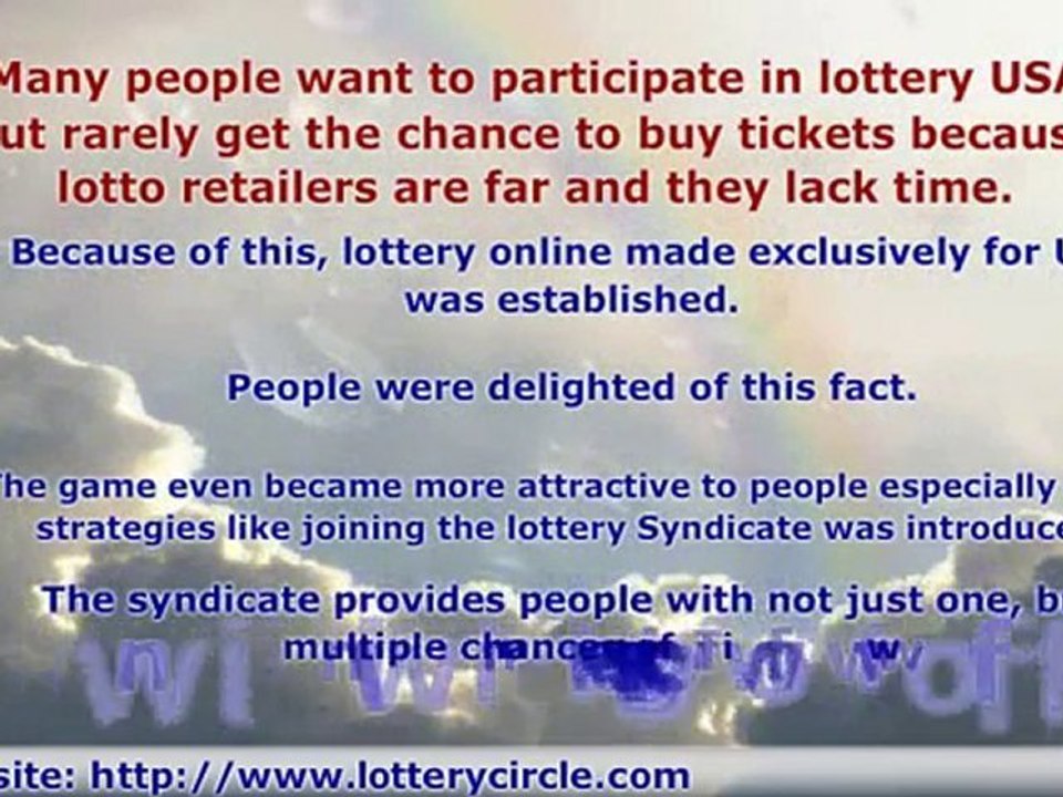 Lottery USA- Winning through Lottery Syndicate