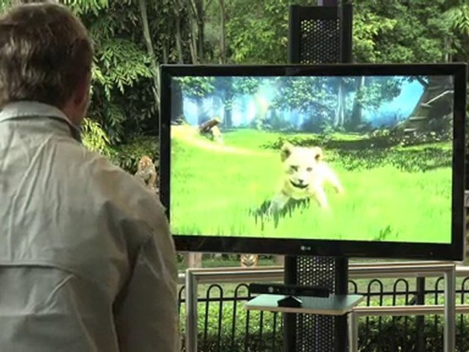 Zoo Keeper playing Kinectimals for Xbox 360