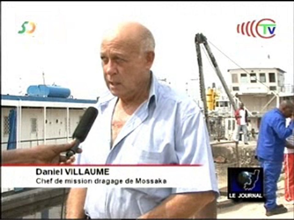 Les travaux de dragage à Mossaka