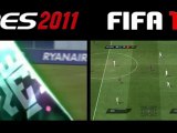 PES 2011 vs FIFA 11 - Gameplay Comparison - PC