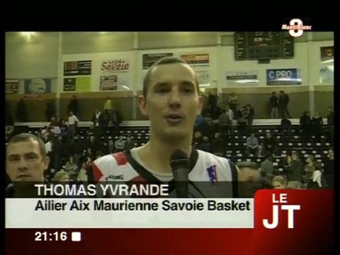 Reportage AMSB Vs Antibes - TV8 Mont-Blanc - JT - 22-11-2010